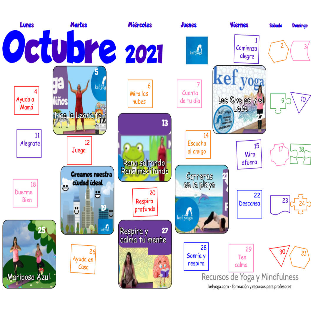Calendario Kef Yoga Octubre 2021